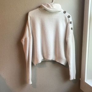 Poof Apparel fuzzy soft turtleneck